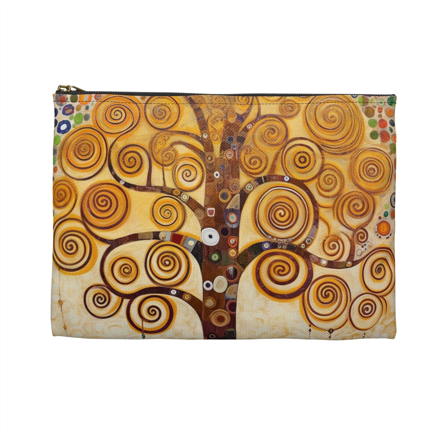 Captivating Artistry: The Tree of Life Accessory Pouch, Inspired by Gustav Klimt's Timeless Masterpiece