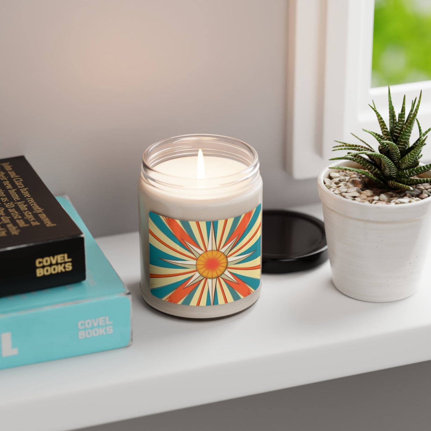 Scandi Starburst Bliss: Starburst Candy Colored Scandinavian Design Scented Candle