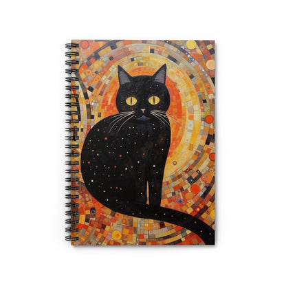 Artistic Cats Spiral Notebook: A Stylish Tribute to Gustav Klimt's Feline Inspirations