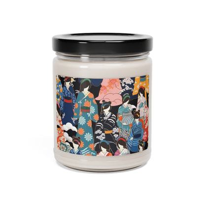 Kimono Dreams Scented Soy Candle: Experience Japanese Elegance