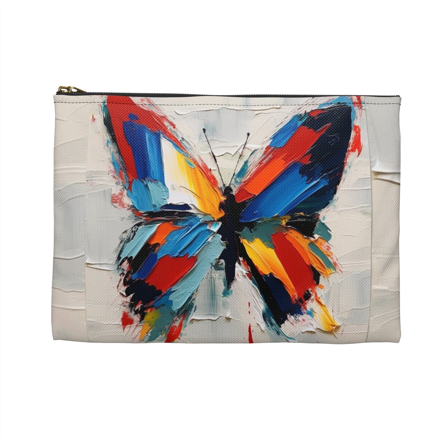 Abstract Accessory Pouch for Art Lovers: Butterfly-Inspired Delight