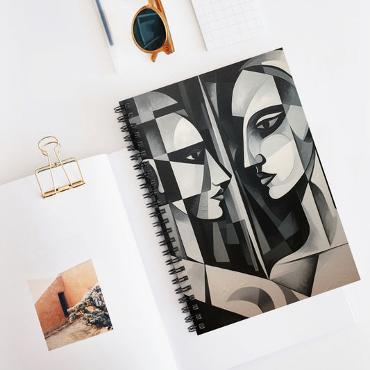 Cubist Fusion Abstract  Spiral Notebook: Where Creativity and Refreshment Converge