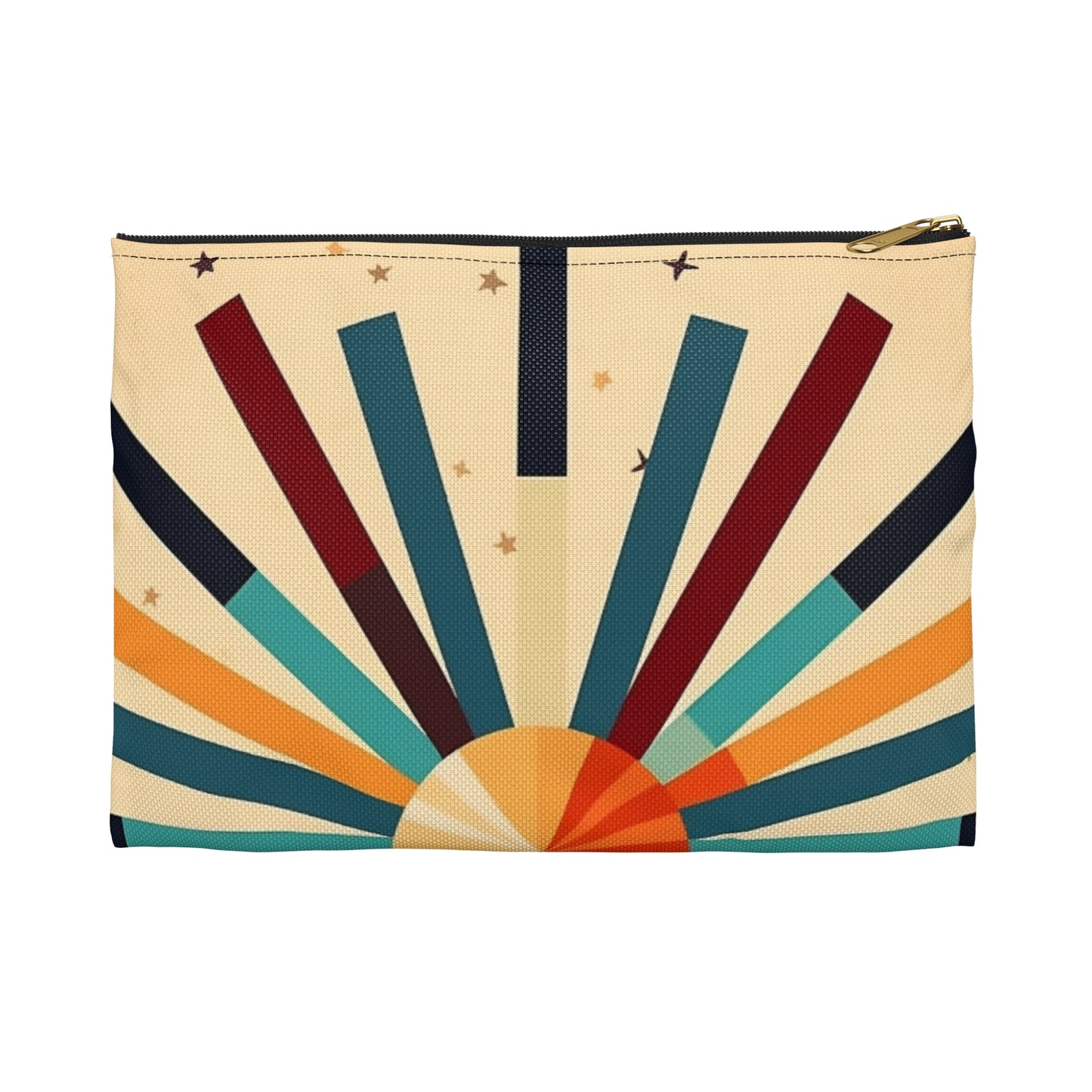 Midcentury Modern Starburst Candy Colored Accessory Pouch