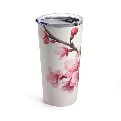 Artistic Flourish: Floral Watercolor Cherry Blossom Tumbler