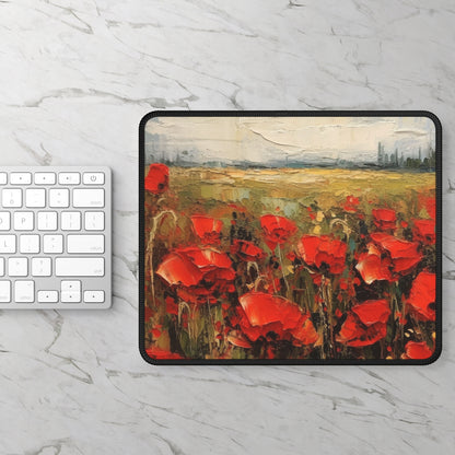 Abstract Poppy Fields: Gaming Mouse Pad for Artistic Inspiration