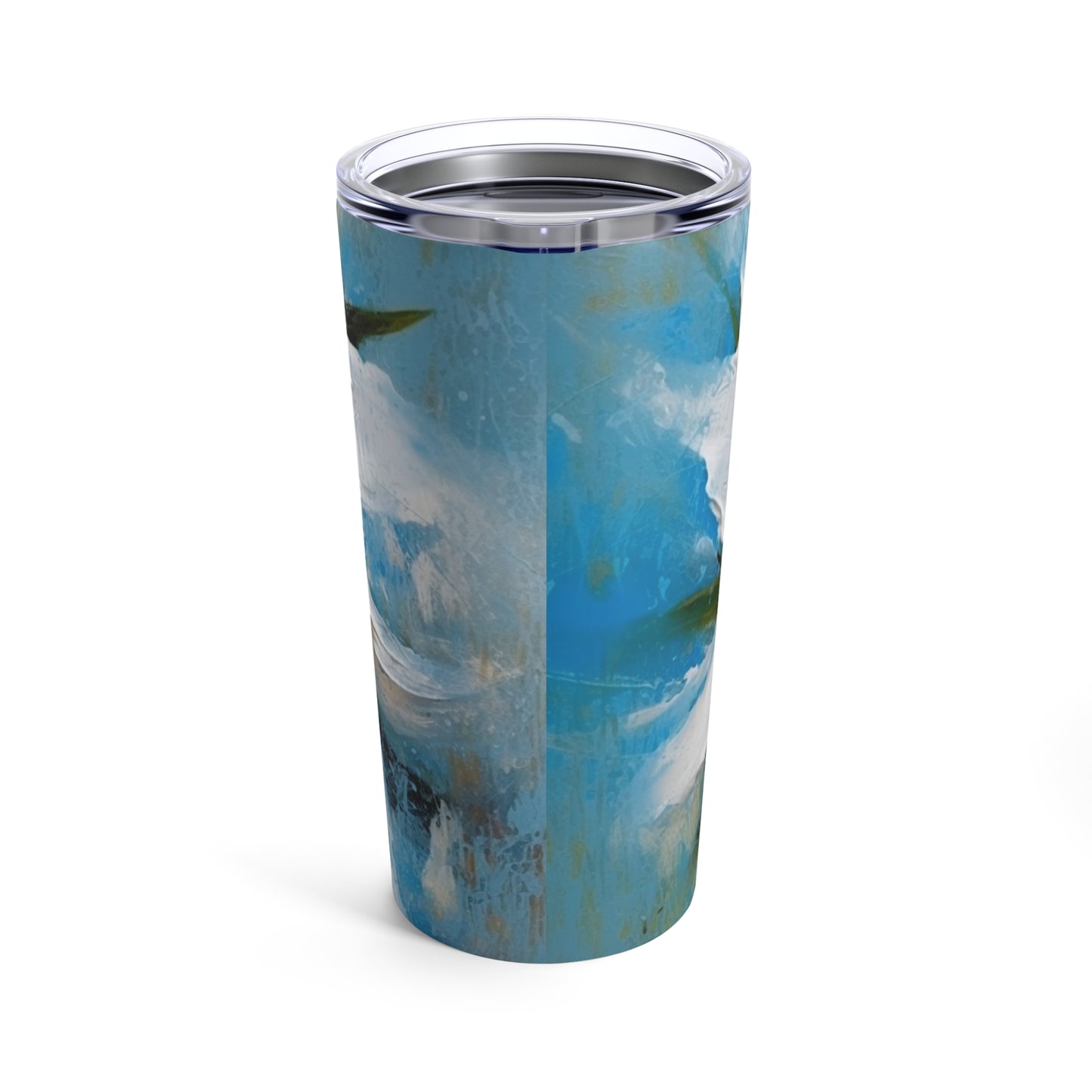 Ethereal Elegance: Tumbler featuring an Abstract Oil Painting of Jasmine