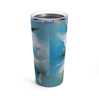 Ethereal Elegance: Tumbler featuring an Abstract Oil Painting of Jasmine