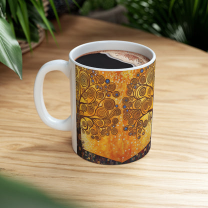 Ceramic Mug: The Tree of Life Delight - A Fusion of Art and Eternity in Your Hands