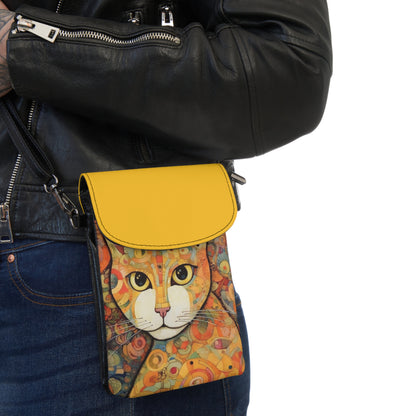 Art Nouveau Revival: Klimt-Inspired Small Cell Phone Wallet