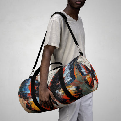 Duffel Bag with Bauhaus-Inspired Butterfly Drawing: A Harmonious Blend of Art and Functionality