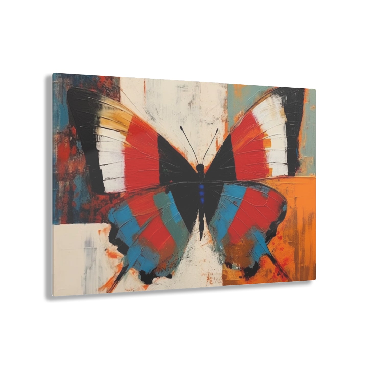 Bauhaus-Inspired Butterfly Symphony: Acrylic Prints with Vibrant Colors and Intricate Details