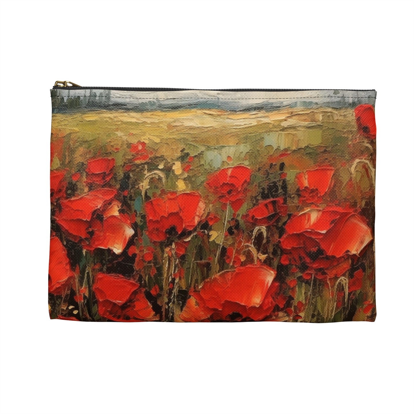 Abstract Poppy Fields: Accessory Pouch for Artistic Inspiration