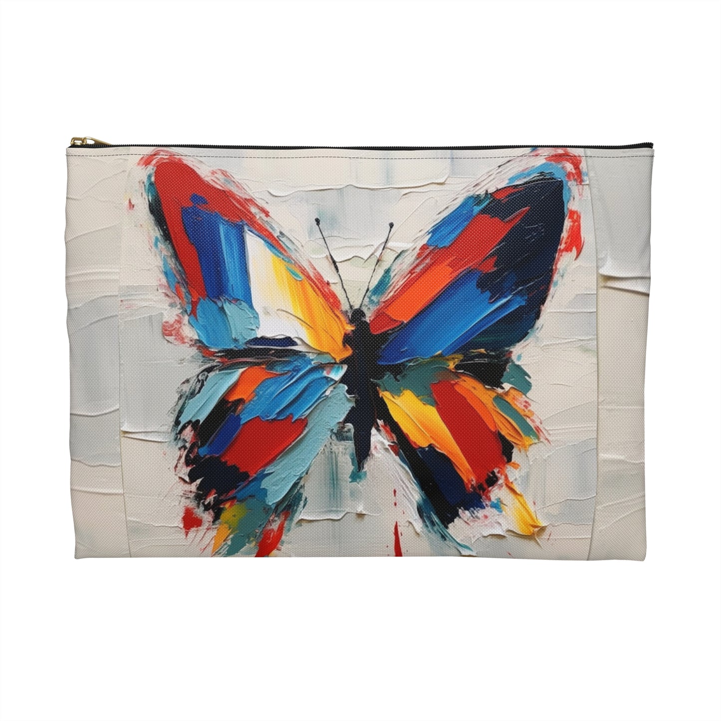 Abstract Accessory Pouch for Art Lovers: Butterfly-Inspired Delight