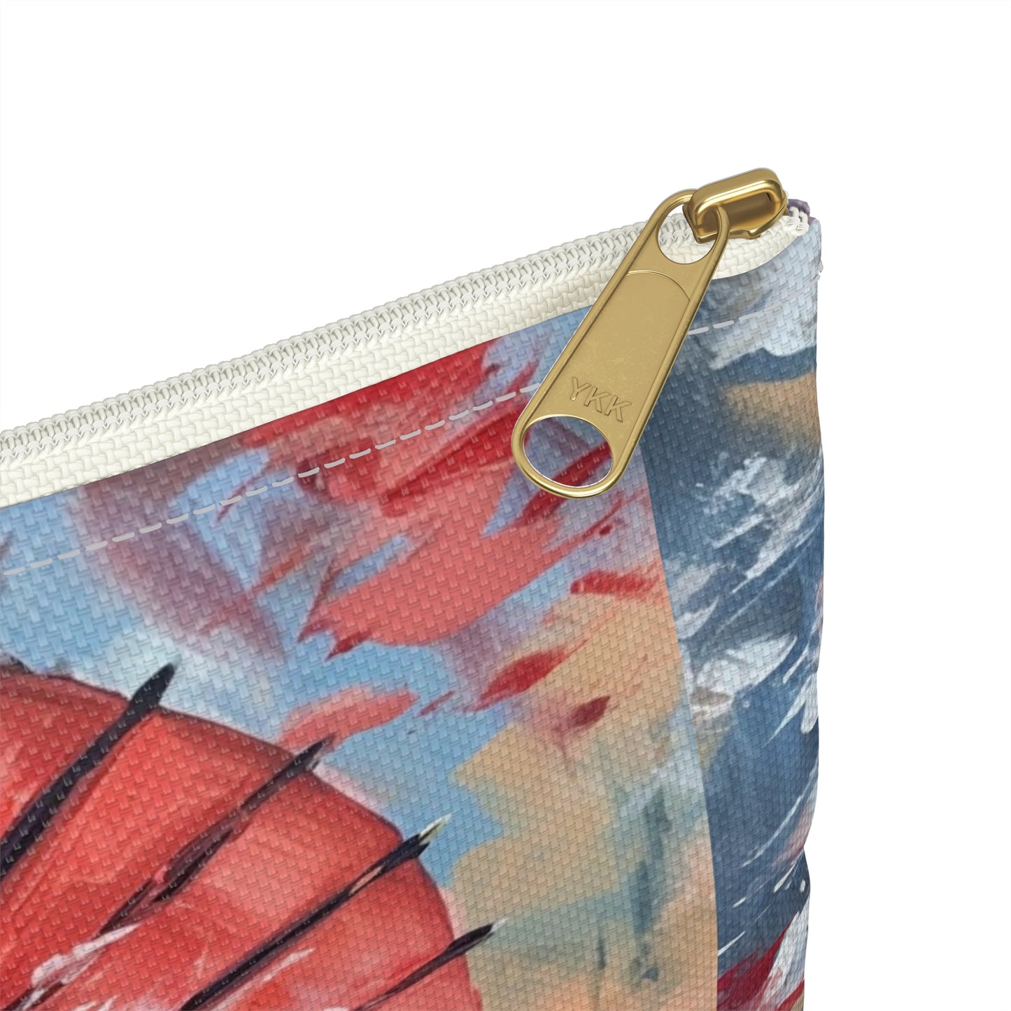 Abstract Japanese Umbrella Art Accessory Pouch: Where Art and Practicality Meet