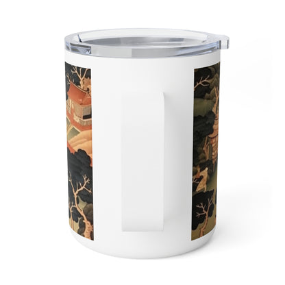 Immerse in Japanese Art: Japanese Tapestry Insulated Coffee Mug