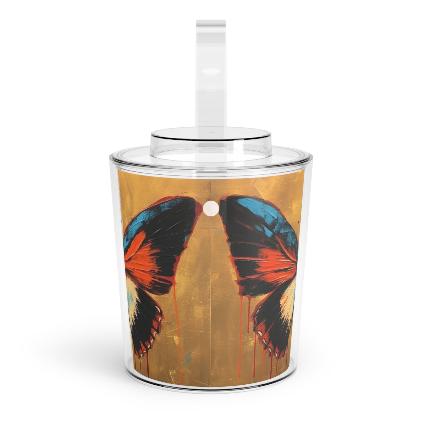 Ice Bucket with Tongs with Bauhaus Butterfly: A Fusion of Art and Nature