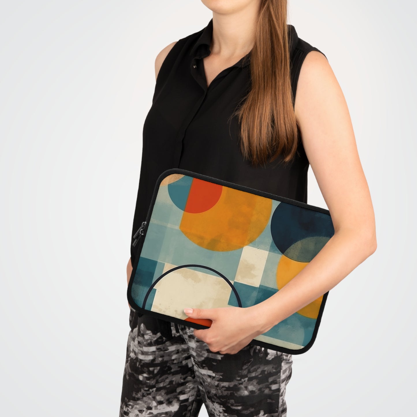 Geometric Gems: Laptop Sleeve Inspired by Abstract Geometric Art