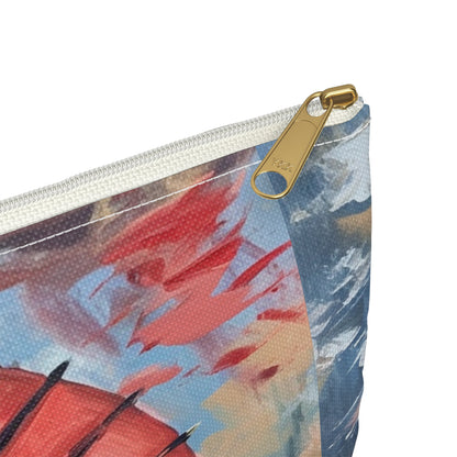 Abstract Japanese Umbrella Art Accessory Pouch: Where Art and Practicality Meet