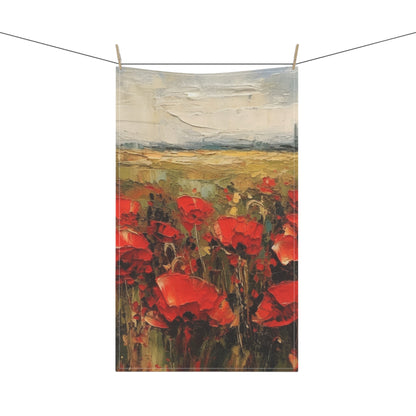 Abstract Poppy Fields: Kitchen Towel for Artistic Inspiration