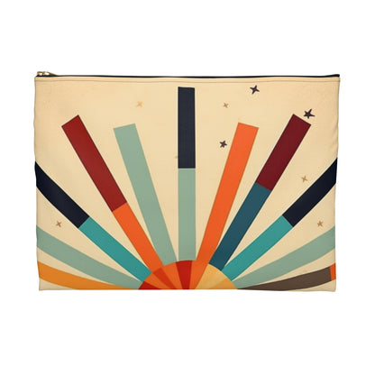 Midcentury Modern Starburst Candy Colored Accessory Pouch