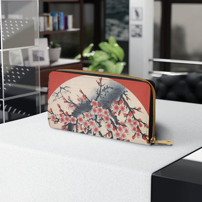 Enchanting Petal Symphony: Zipper Wallet