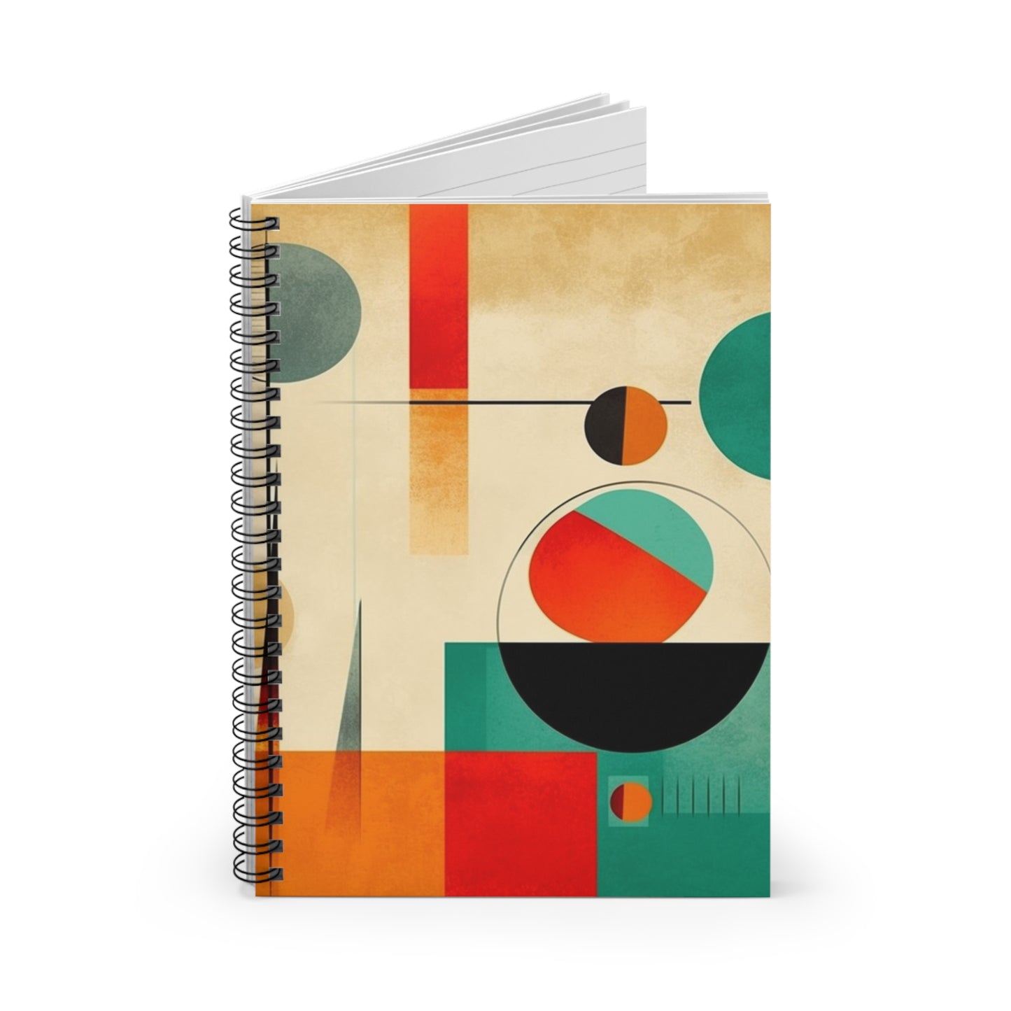 Modern Geometric Simplicity: Minimalist Spiral Notebook for Contemporary Home Decor