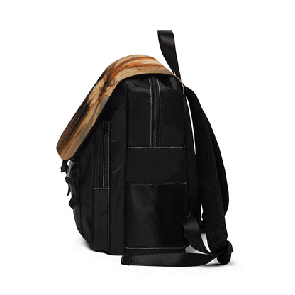 Artistic Fusion: Unisex Casual Shoulder Backpack Infused with Tan Hua-Inspired Abstract Art