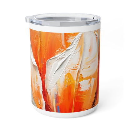 Insulated Coffee Mug with Vibrant Orange Tulip: Embrace the Beauty of Nature