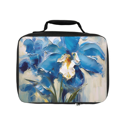 Embrace Artistic Expression with Blue Orchid Abstract Painting Lunch Bag