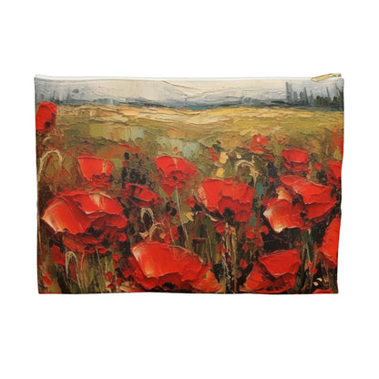 Abstract Poppy Fields: Accessory Pouch for Artistic Inspiration