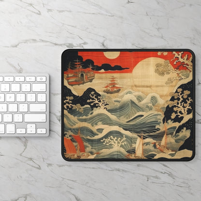 Artistic Fusion - Where Japanese Tapestry Meets the Perfect Gaming Mouse Pad