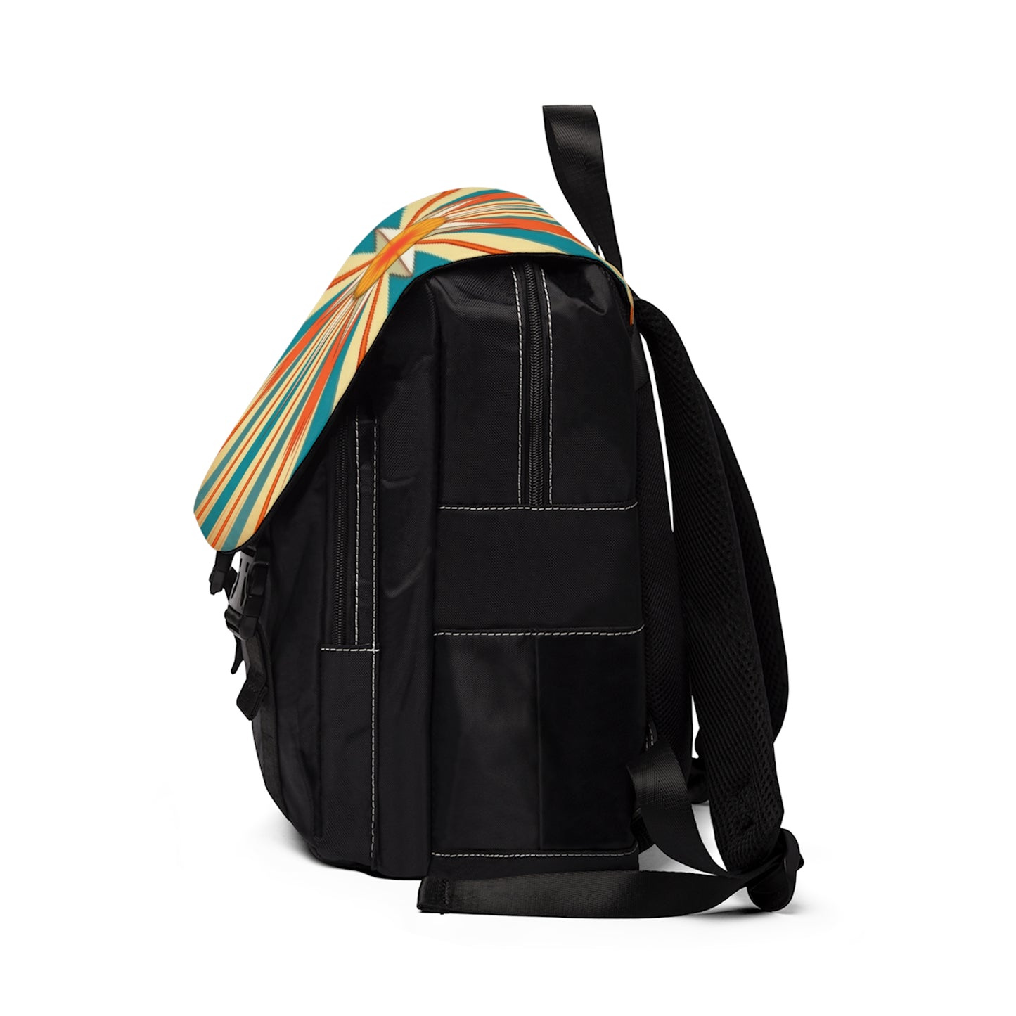 Fashion-forward and Functional: Unisex Casual Shoulder Backpack blending Starburst Candy Colors and Vintage Fashion