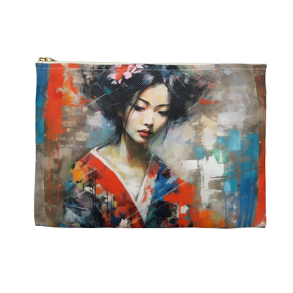 Accessory Pouch with Geisha Art: Style with Japanese Artistic Flair