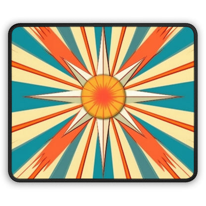 Midcentury Modern Chic: Starburst Candy Colored Gaming Mouse Pad with Abstract Art Influences