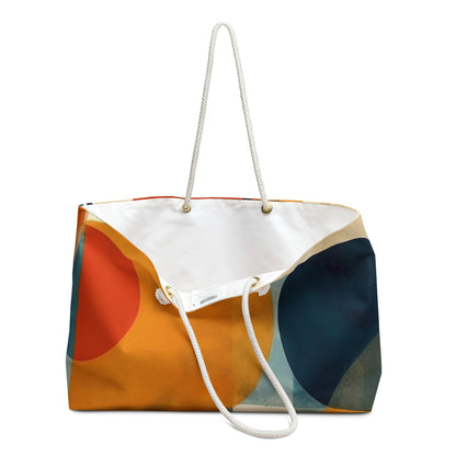 Geometric Midcentury Modern Sophistication: Stylish Weekender Bag for Women