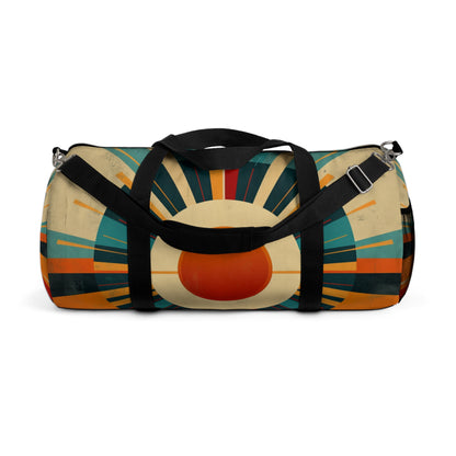 Minimalist Sunshine: Midcentury Modern Sun Duffel Bag