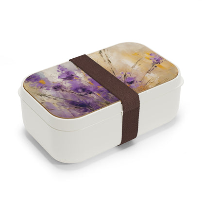 Expressive Lavender Drawing on Bento Box: A Symphony of Colors and Petals