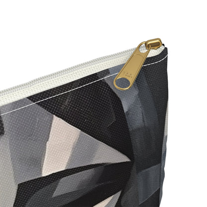 Abstract Oil Paint Accessory Pouch: Cubist Artistry in a Portable Masterpiece