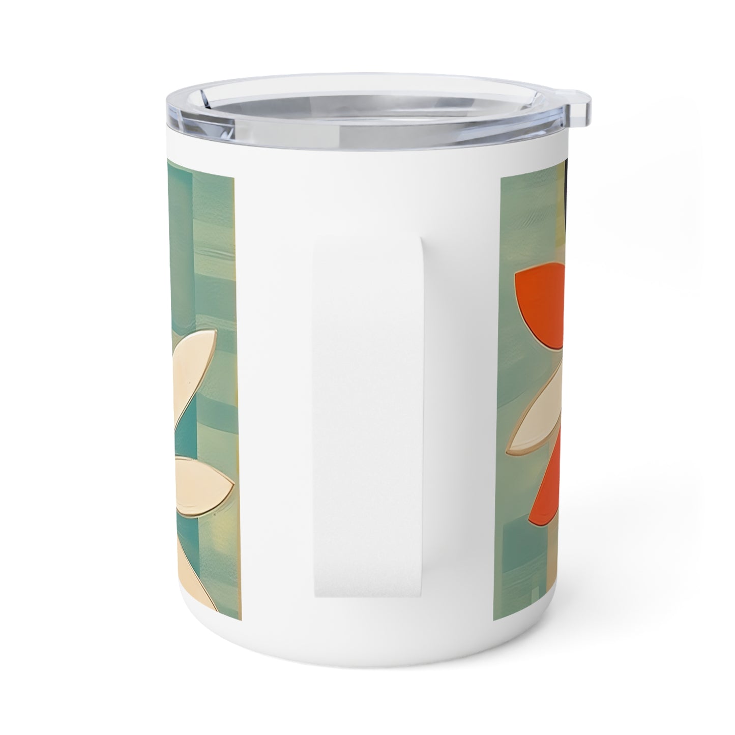 Floral Delight: Minimalist Home Decor with Flower Drawings on Insulated Coffee Mug