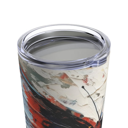 Tumbler with Bauhaus-Inspired Butterfly Drawing: A Harmonious Blend of Art and Functionality