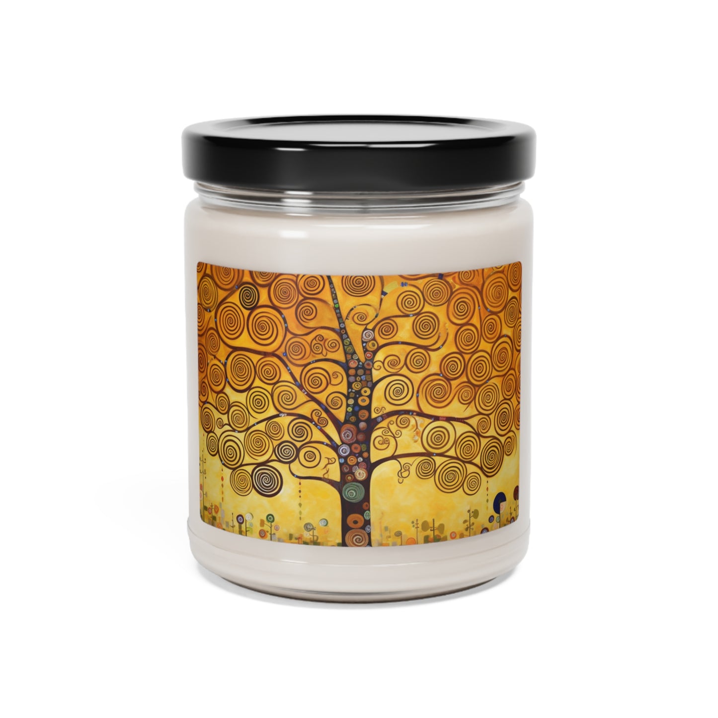 Symbolic Harmony: Gustav Klimt Tree of Life Scented Soy Candle, Embrace Artistic Elegance