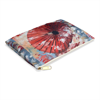 Abstract Japanese Umbrella Art Accessory Pouch: Where Art and Practicality Meet