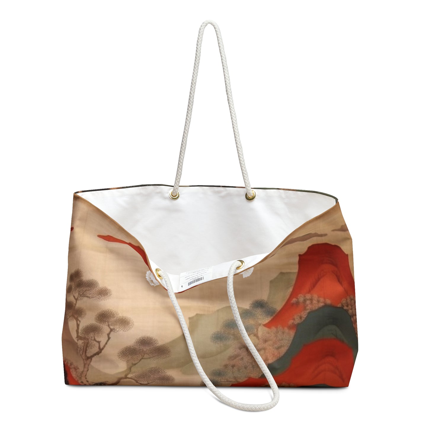 Custom Japanese Tapestry on a Weekender Bag - Unique Artistic Expression