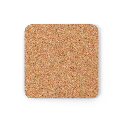 Retro Sophistication: 1960s Fashion-Inspired Midcentury Modern Corkwood Coaster Set