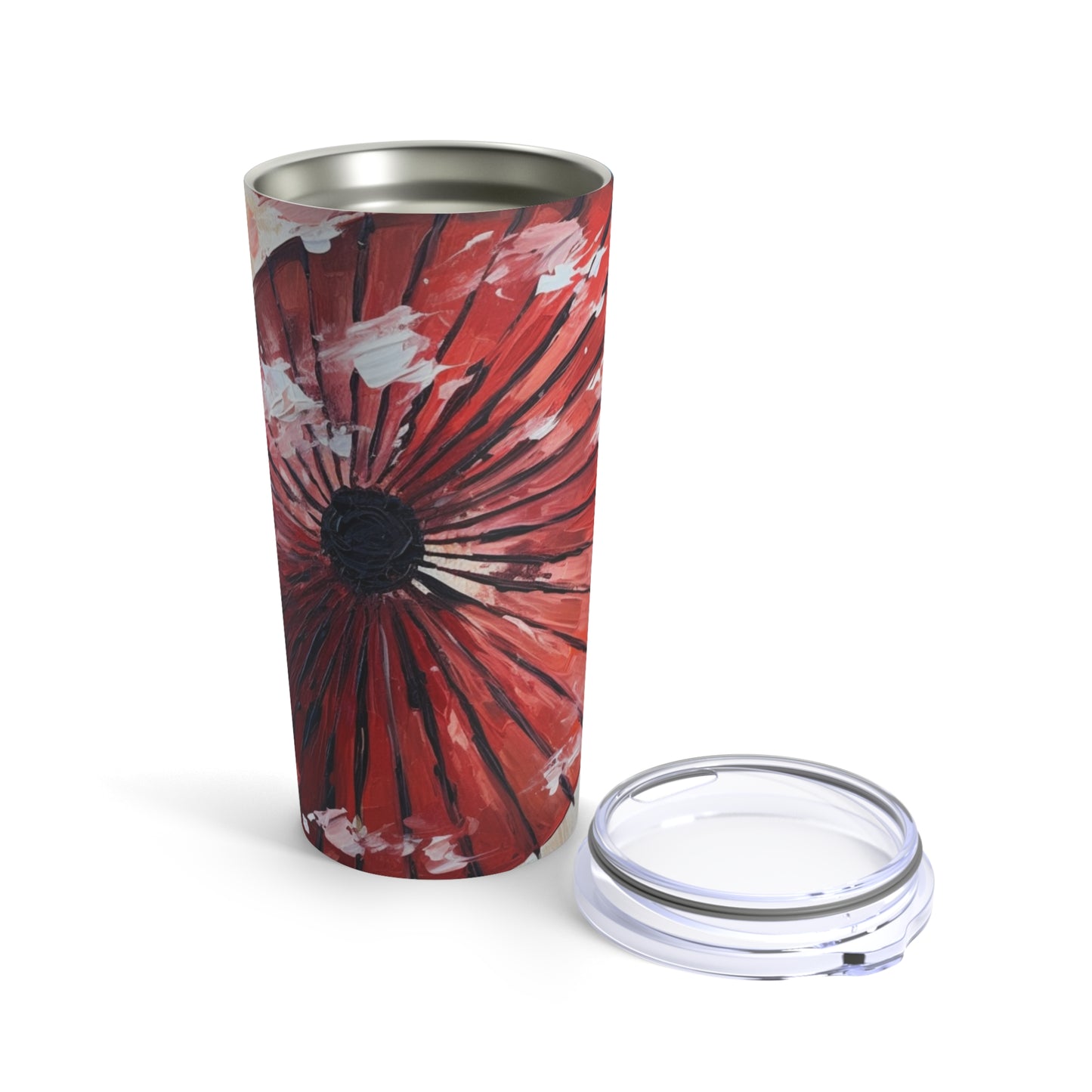 Abstract Japanese Umbrella Painting Tumbler: Unleashing Artistic Beauty