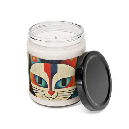 Artistic Vintage Vibes: Picasso-Inspired Midcentury Modern Scented Soy Candle for Retro Fashion