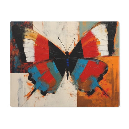 Bauhaus-Inspired Butterfly Symphony: Placemat with Vibrant Colors and Intricate Details