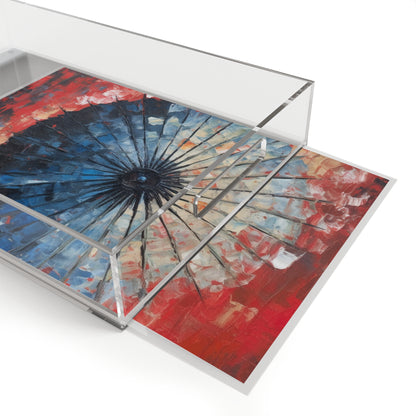 Umbrella Painting Acrylic Serving Tray: Channel Your Inner Artist with Abstract Oil Paint