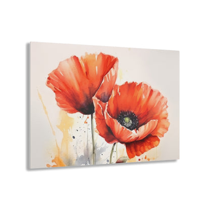 Whimsical Poppy Flower Watercolor Acrylic Prints: An Artistic Delight