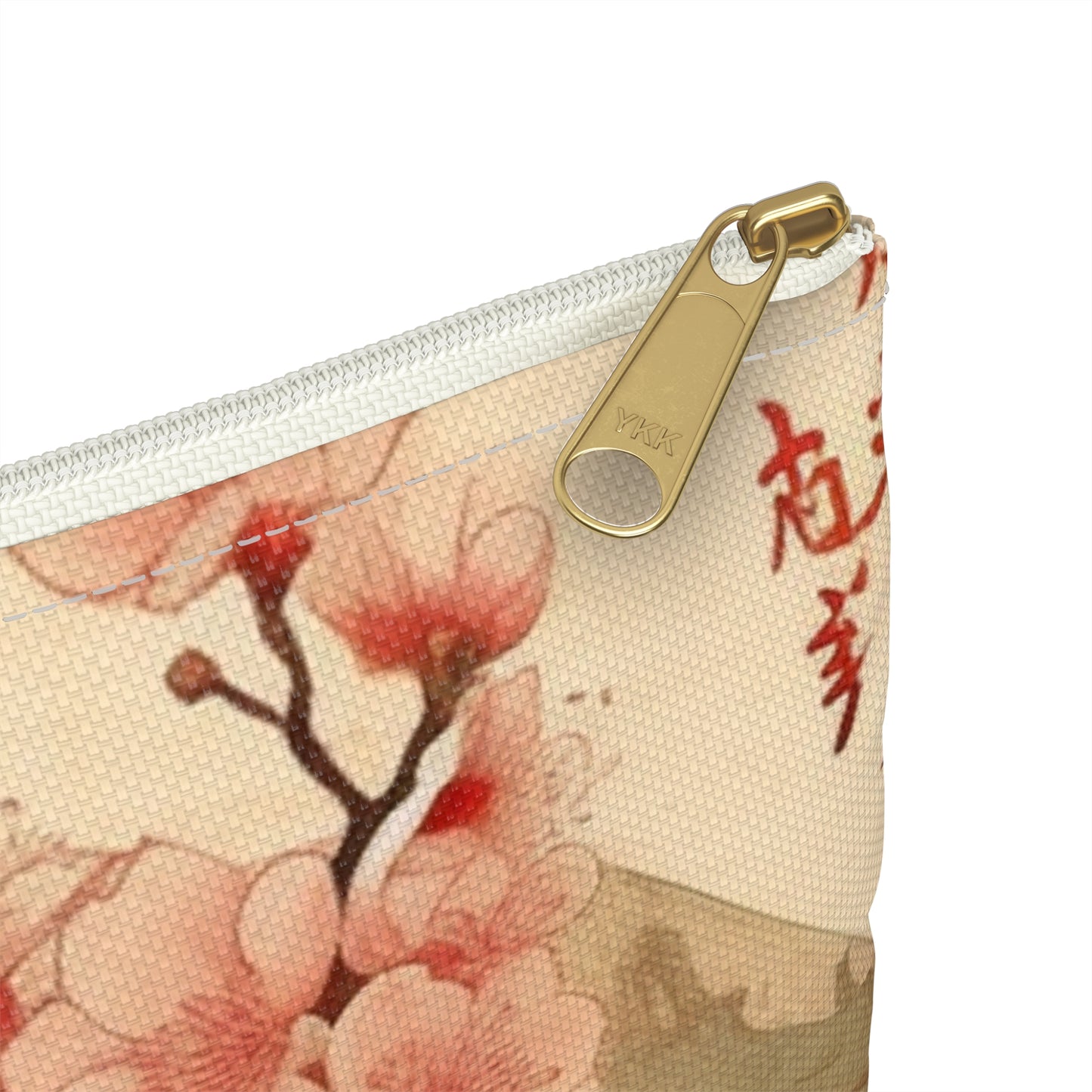 Whimsical Blossom Dreams: Accessory Pouch with Delightful Flower Drawings and Cherry Blossoms